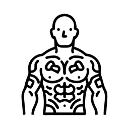 SVG Muscular Man Icon