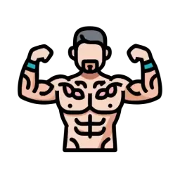 SVG Muscular Man Symbol